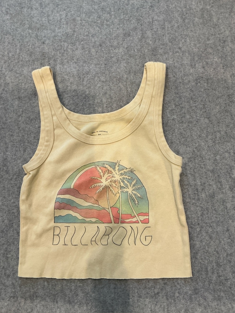 Billabong Girls' Cream Graphic Tank Top